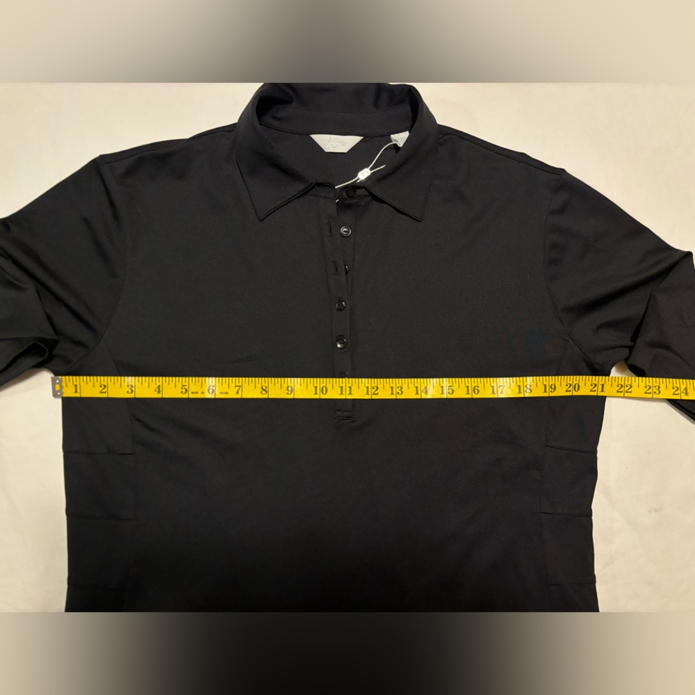 NWT Callaway black short sleeve golf shirt with unique side detailing, XL - Picture 3 of 16